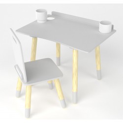 Bureau d'écolier + Chaise grise