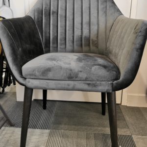 Fauteuil Velour Anthracite