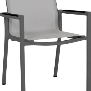 Fauteuil empilable Amaka insert HPL sur accoudoirs